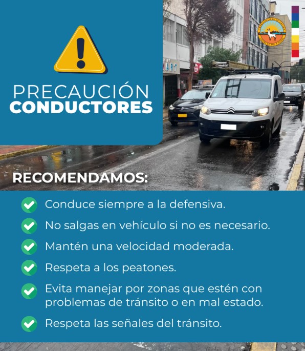 la Ilustre Municipalidad de Calama, hace un ferviente llamado a todos los conductores a extremar las medidas de precaución al desplazarse por la ciudad